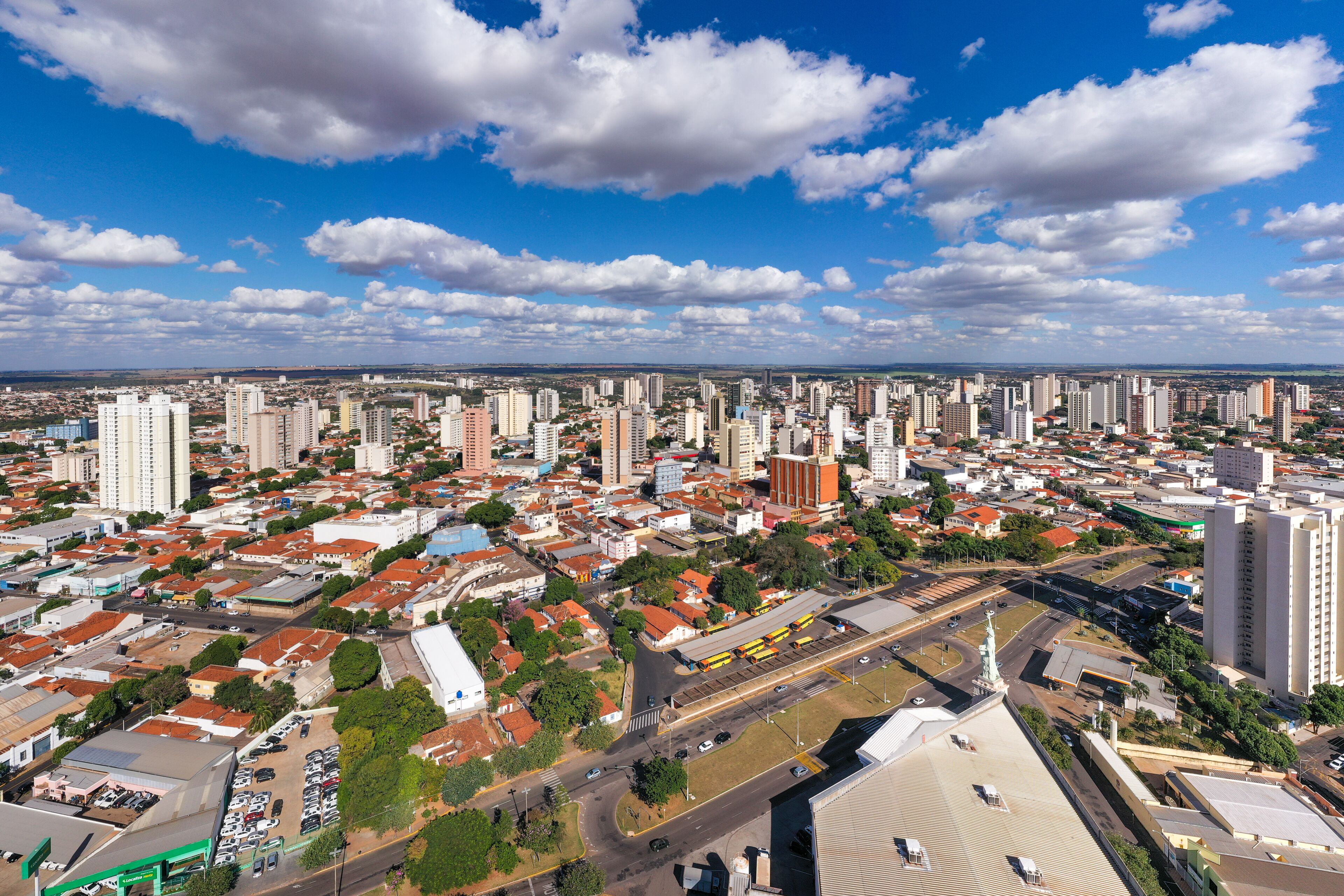 Araçatuba, State of S ão Paulo, Brazil, November 2018. Panoramic aerial view.