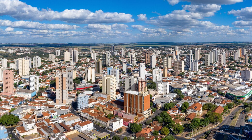 Araçatuba, State of São Paulo, Brazil, November 2018. Panoramic aerial view.