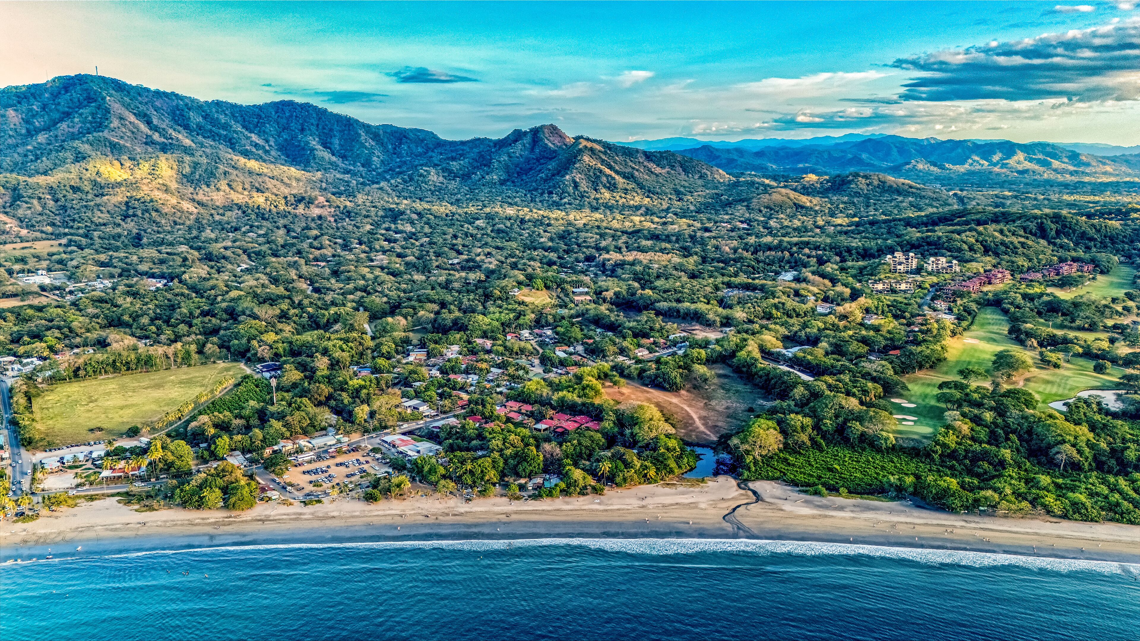 aerial view of Brasilito village Costa Rica