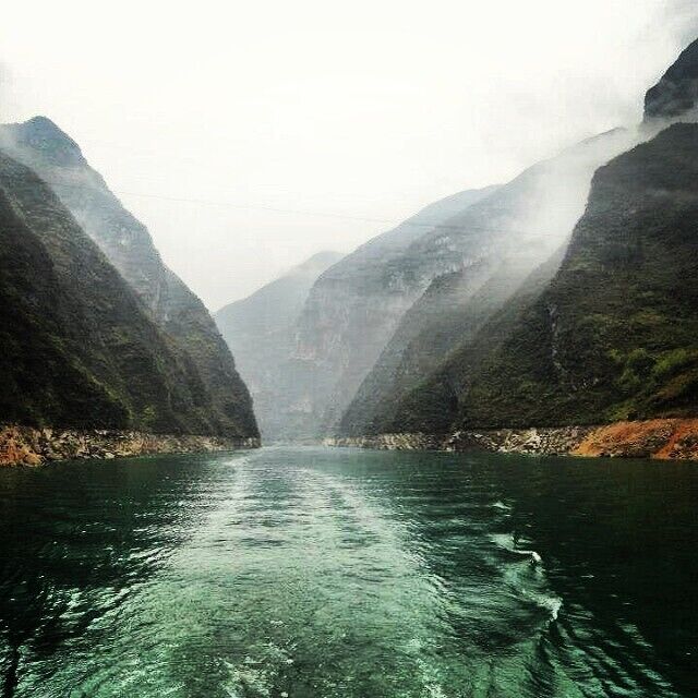 Travelling through the Yangtze river in China.  One of the quietest and most serene places I've ever visited, especially when contrasting it with the hustle & bustle of China.

