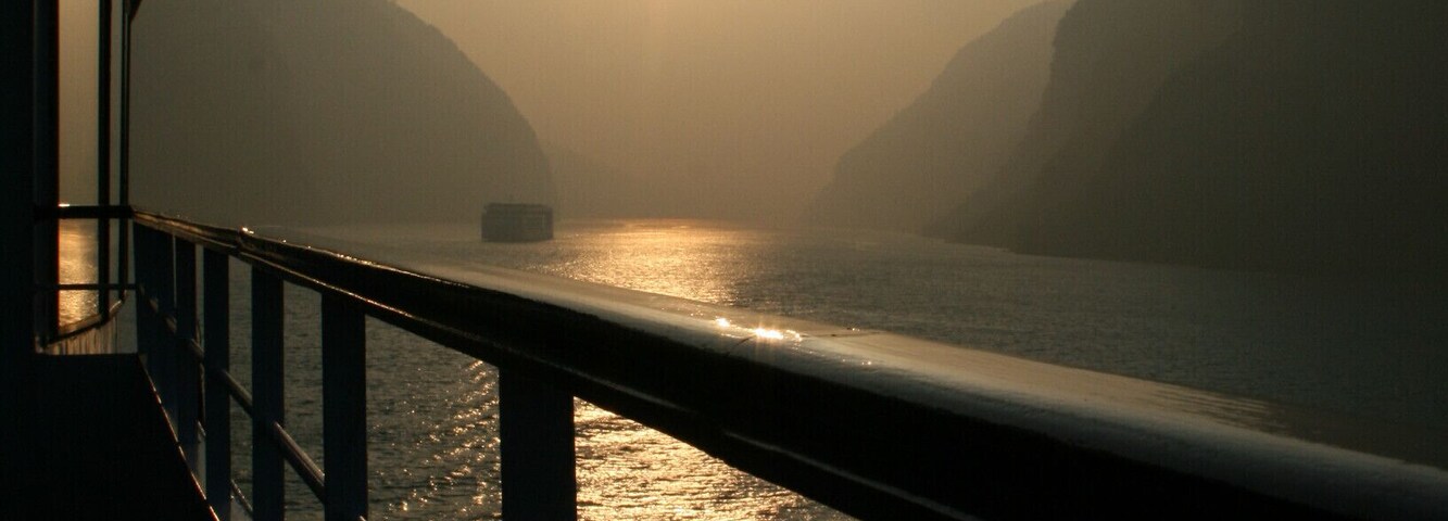 Sunrise on The Yangtze. I took this just after a Tai Chi session at dawn. If you ever have the opportunity to cruise the Yangtze, I recommend getting up early as the light and atmosphere is incredible.