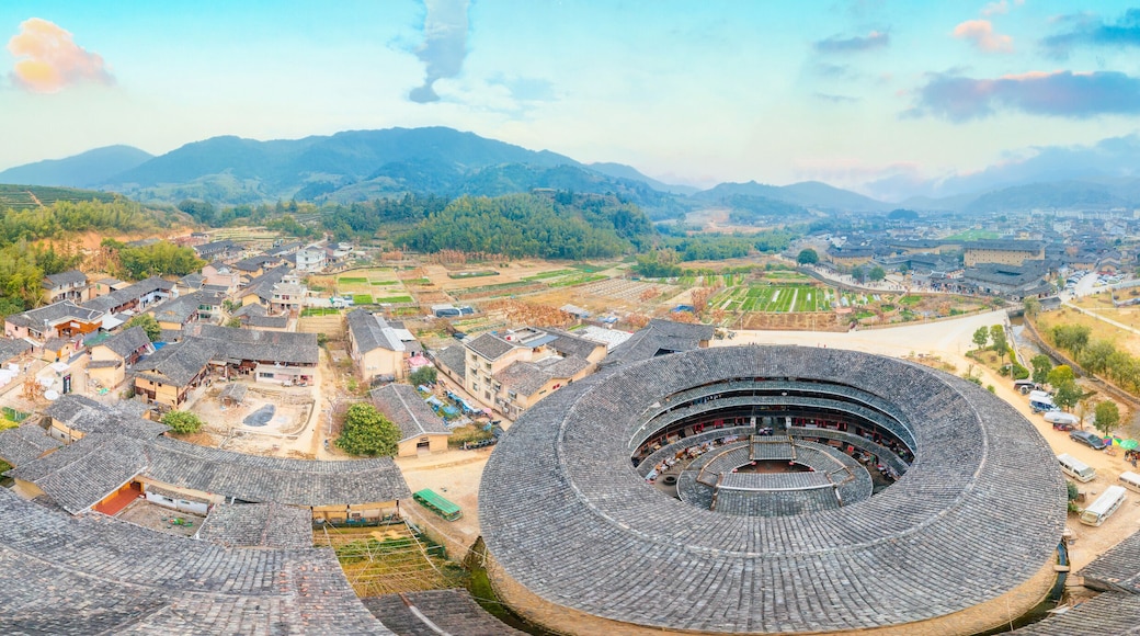 Earth building landscape in Zhangzhou City, Fujian Province, China