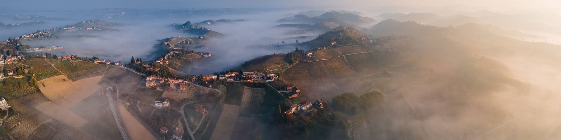 View of Agliano Terme in Langhe, Piedmont, Italy