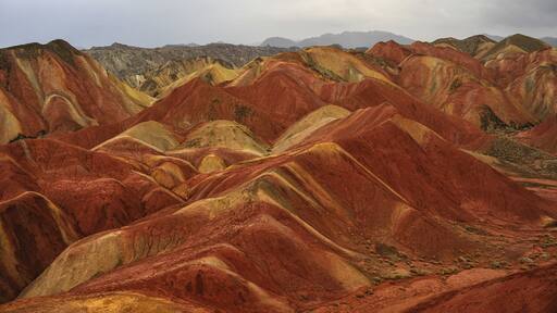 The Danxia mountain in Zhangye of Gansu province of China.