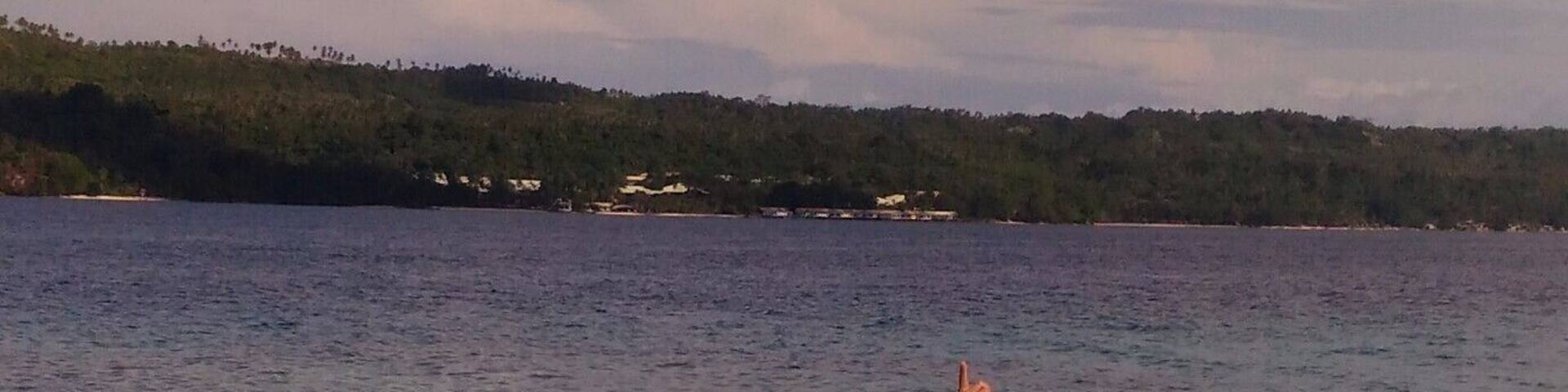 white sand, clear water, long shoreline = paradise. Don't forget to visit this beautiful island when in Davao.