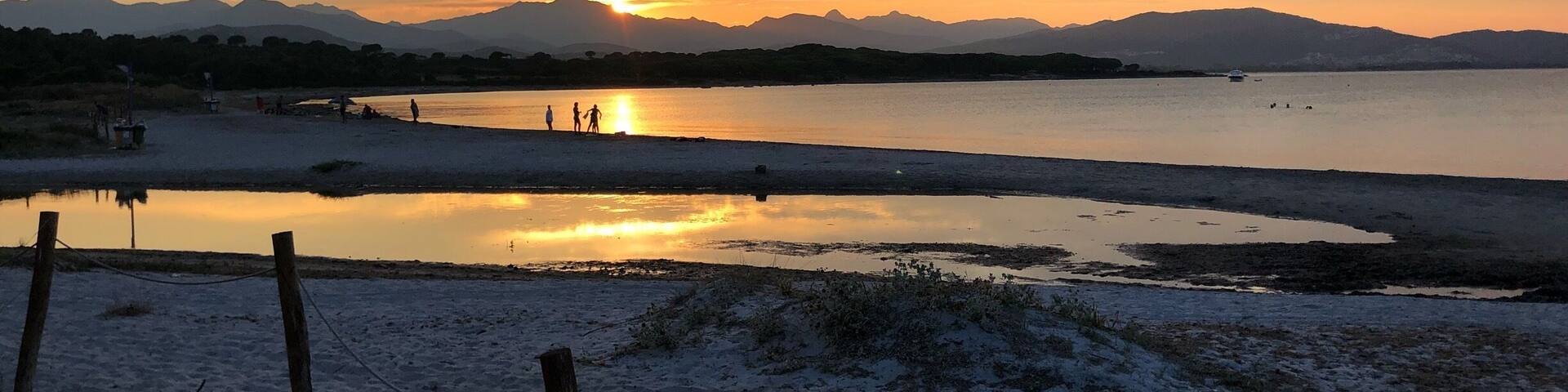 Sunset at the beach at Baia Dei Mori,