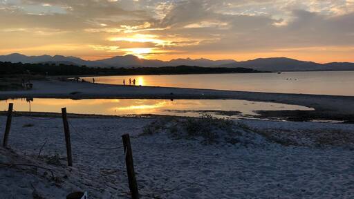 Sunset at the beach at Baia Dei Mori,