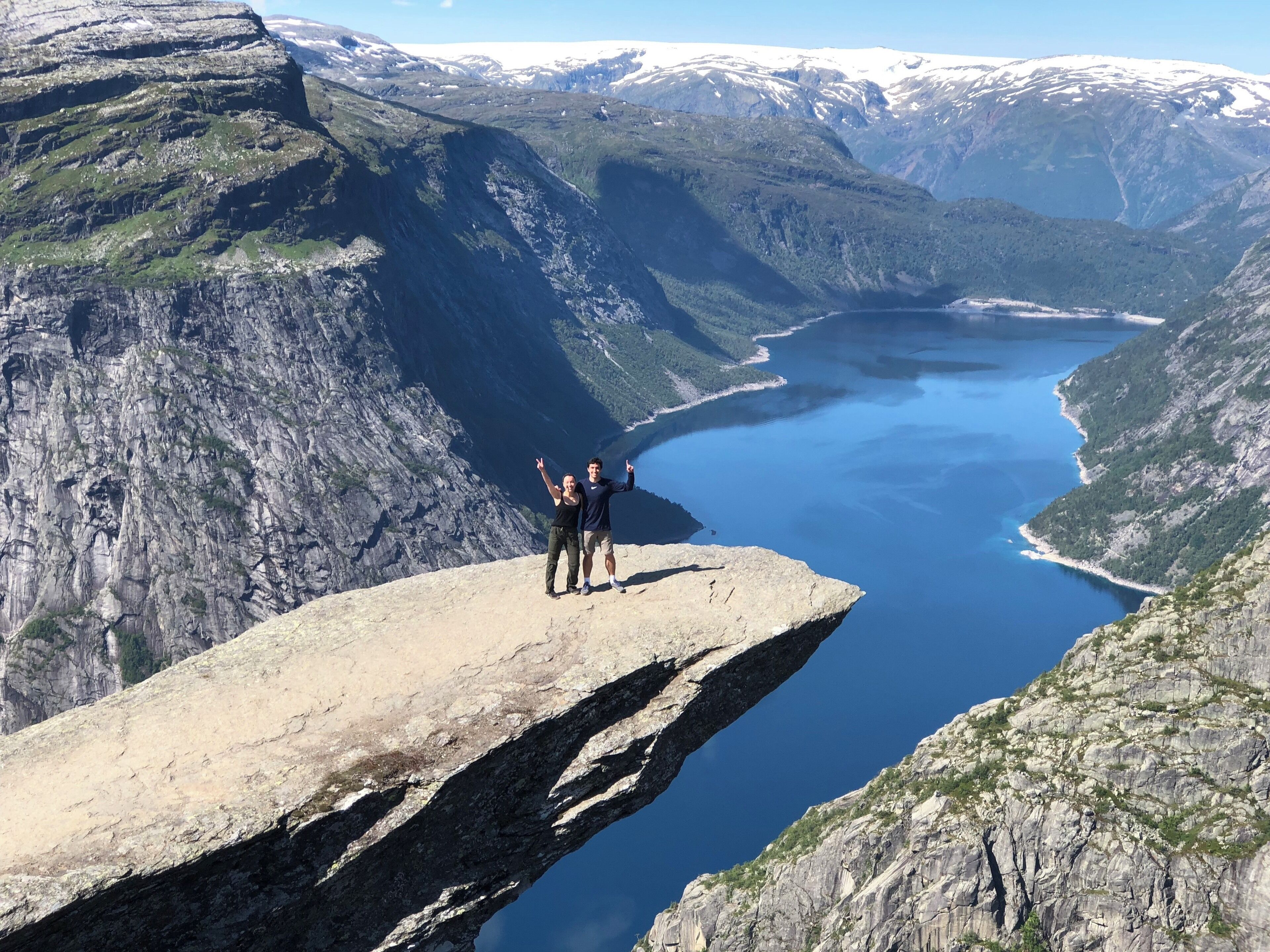 17 mile round trip. Spectacular view of the lake and the surrounding mountains.