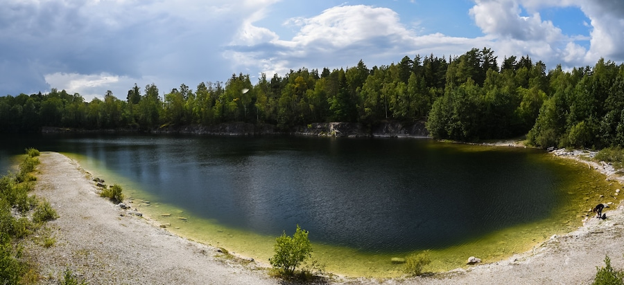 Panoramic landscape view overthe Sala Silver mine