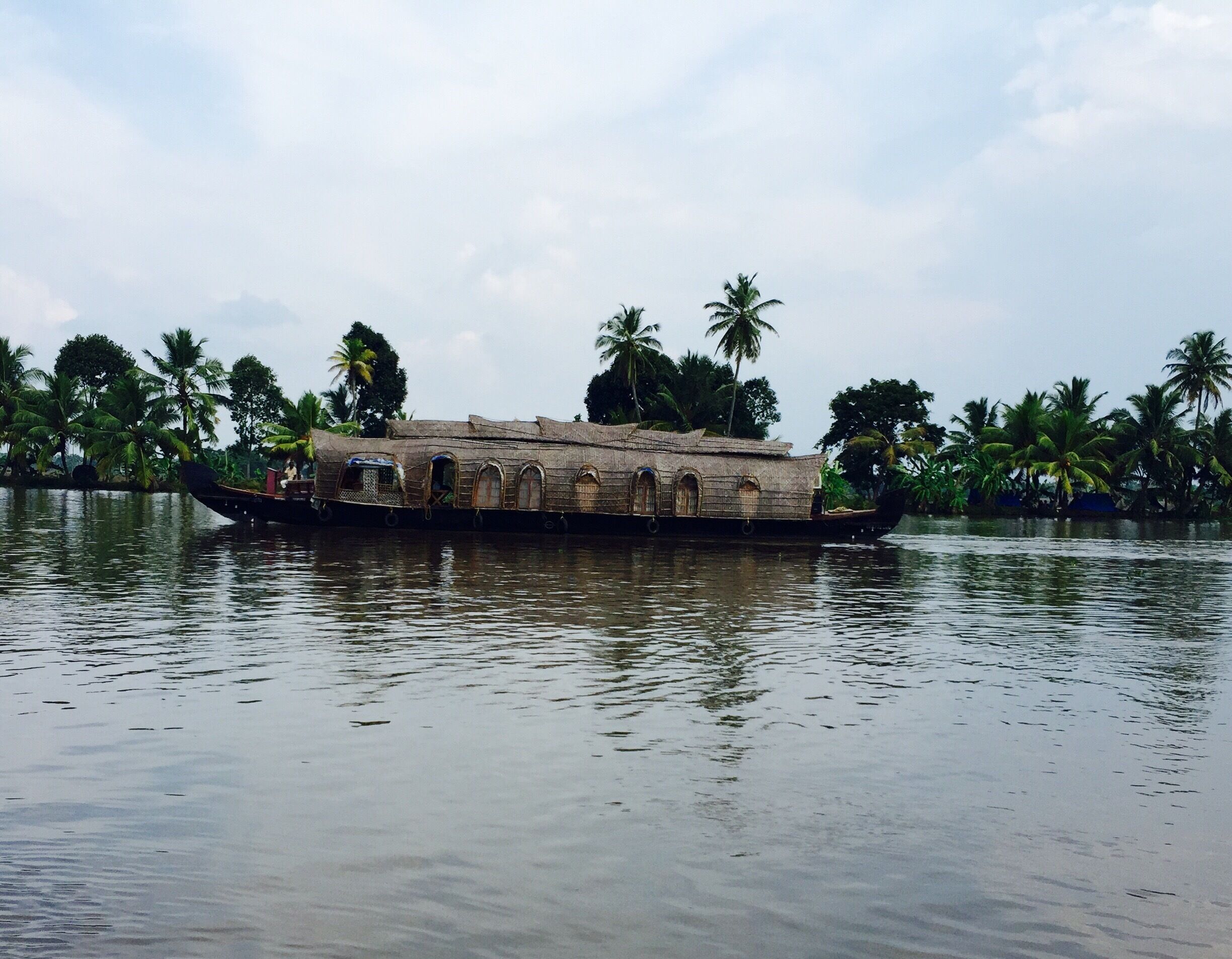 Houseboats in Alleppey Lake.