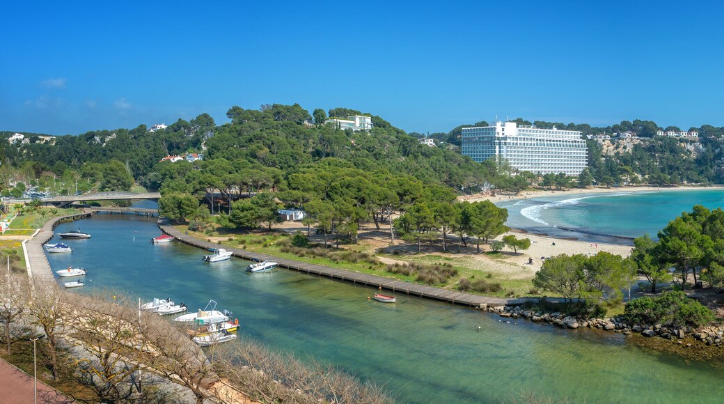 Panorama of Cala Galdana beach in Menorca, Balearic islands, Spain