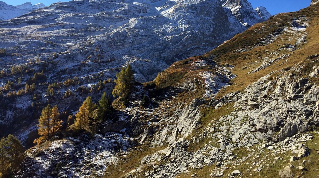 Beautiful autumn view on the way to the Pas de Cheville from the Derborence lake.
Count about 2 hours from Derborence to the Giacomini Refuge.
Enjoy a walk in a natural park with no ski lifts and a great widlife.
#Hiking #Mountain #Lifeatexpedia #Naturalpark #Valais #Switzerland