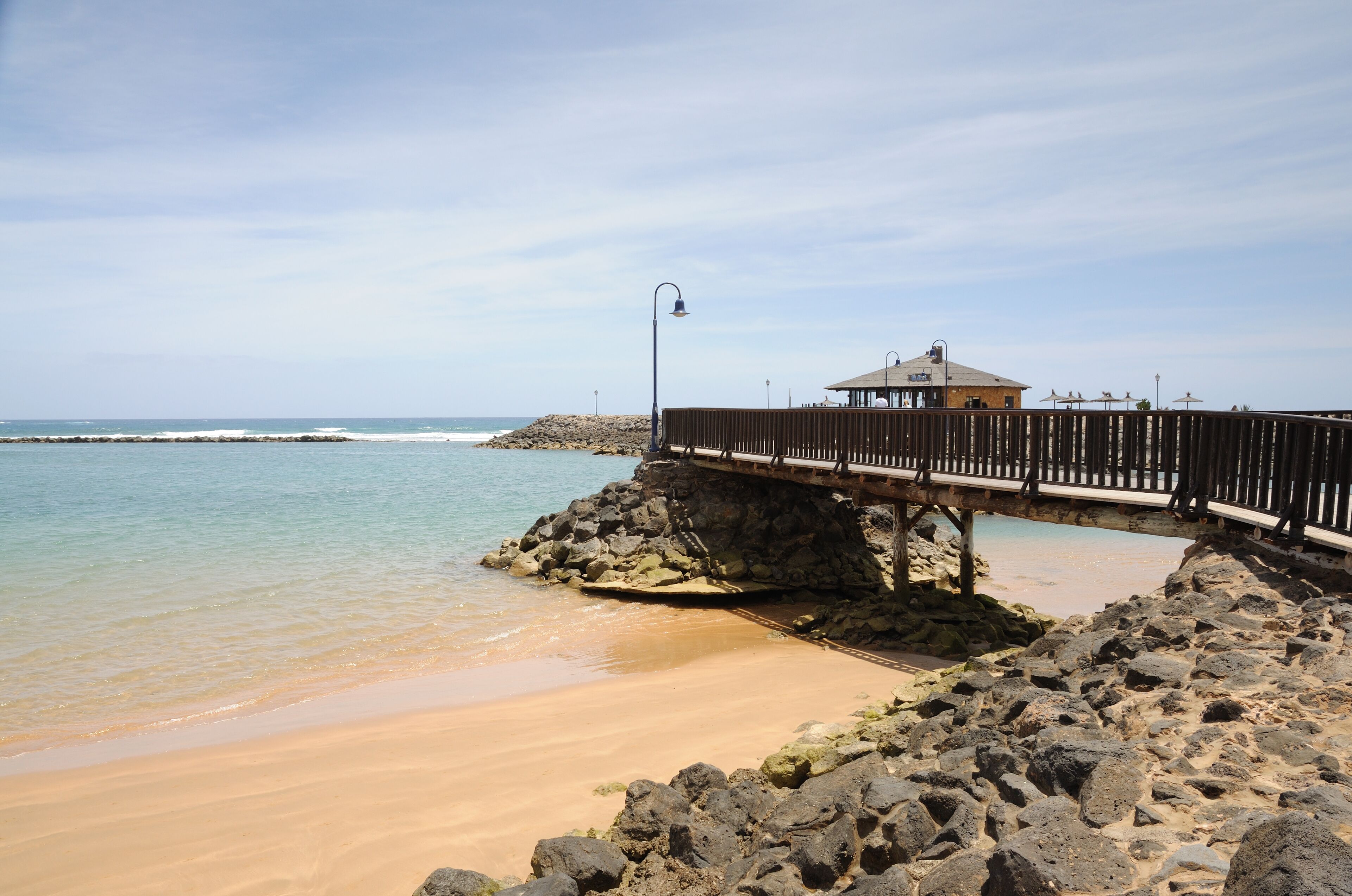 Beach in Caleta de Fuste. Canary Island Fuerteventura, Spain