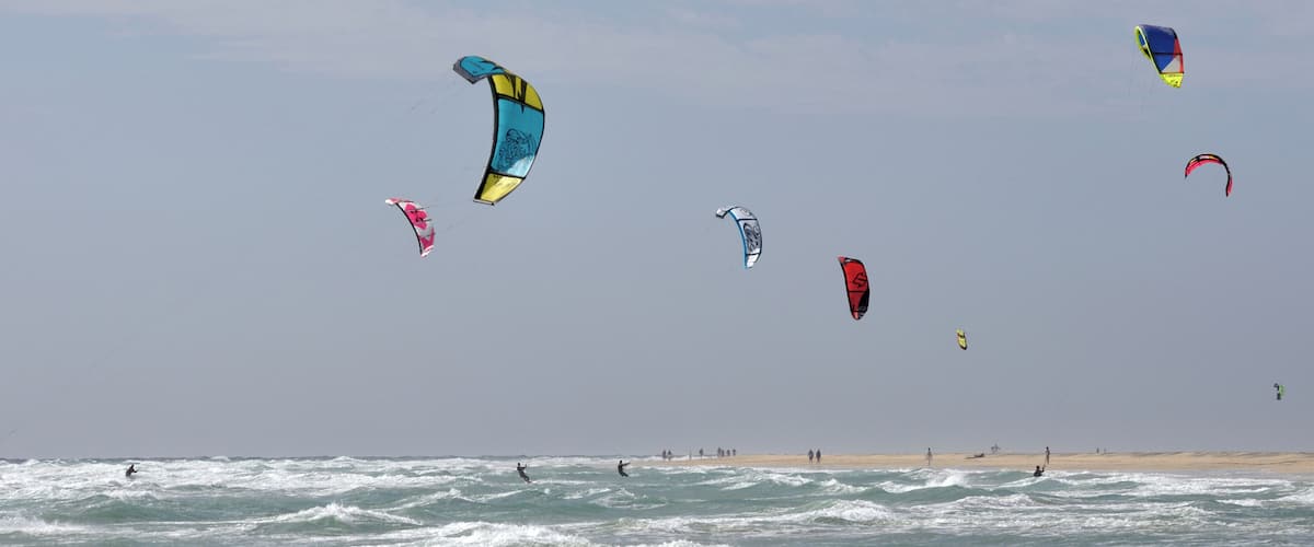 Spain, kitesurfing in Fuerteventura