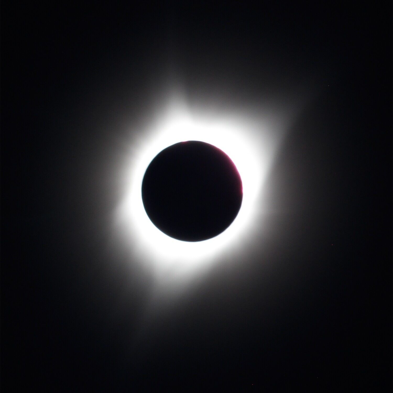 Totality...2-3 o'clock turning red. 