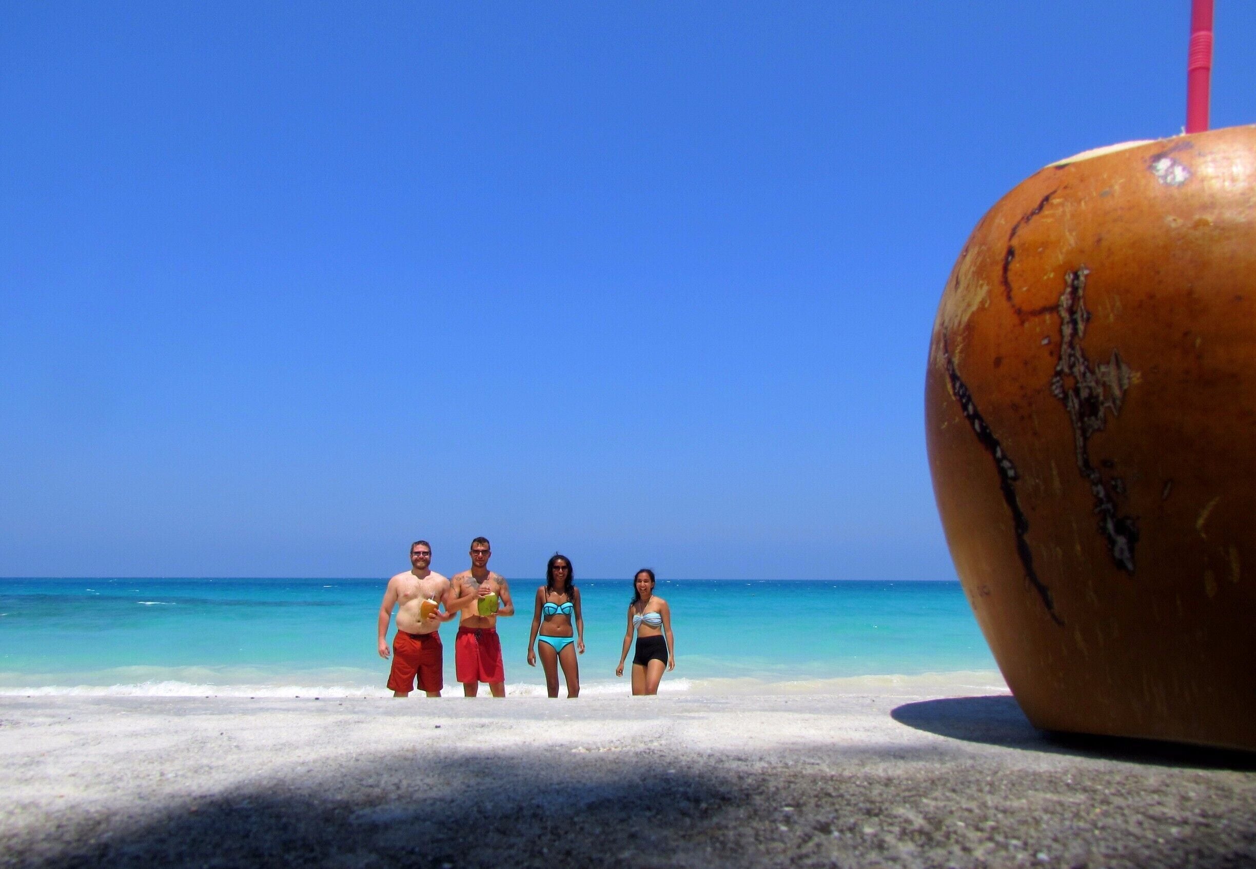 Coconut life...
we reached Havelock on this morning, and after throwing our stuff down headed to the beach right across from us, impatient to get in the water. Cool sand, gentle waves, perfect water temperature, beautiful hermit crabs - I instantly fell in love with the island.
We relished some tropical fruit bounty - sweet mangoes and zingy starfruit, washed down with coconut water - best beach snack!