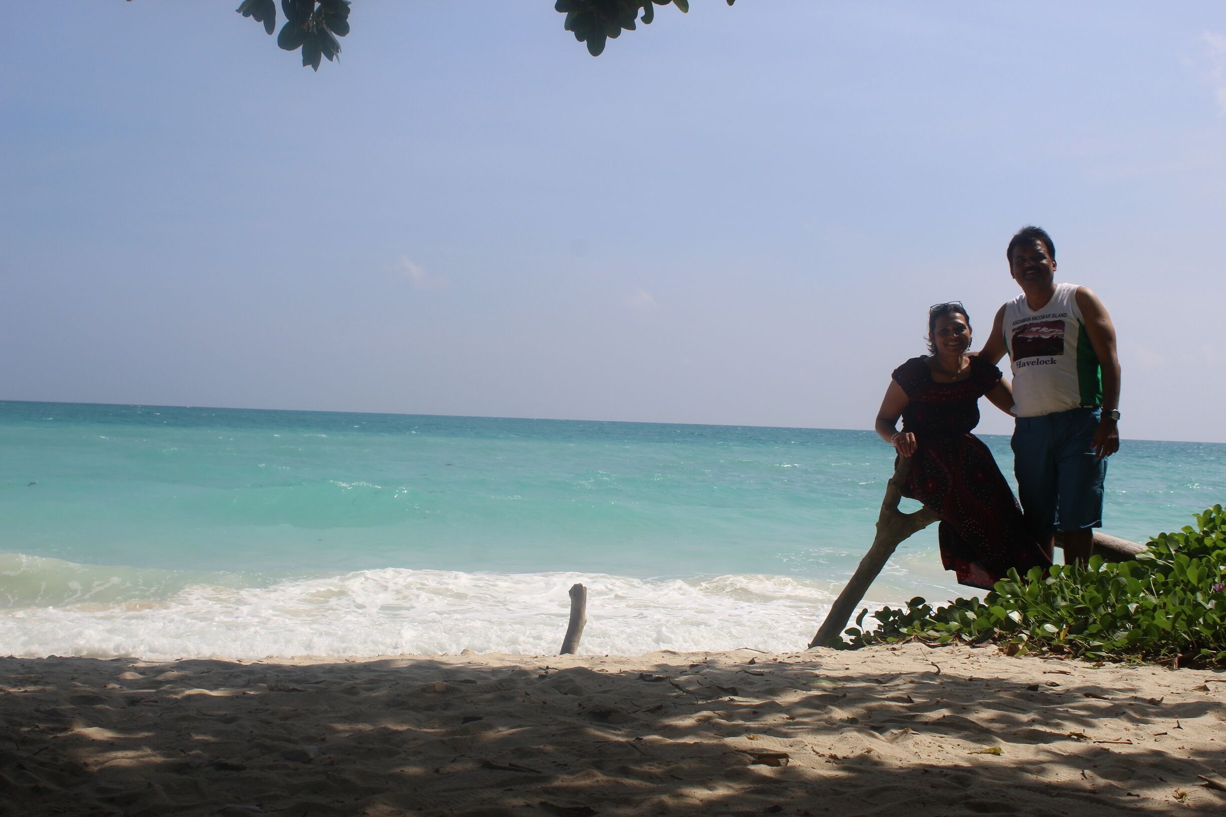 A sensational beach in Havelock,Andaman island.Pristine, pure,clean blue water in emerald island
