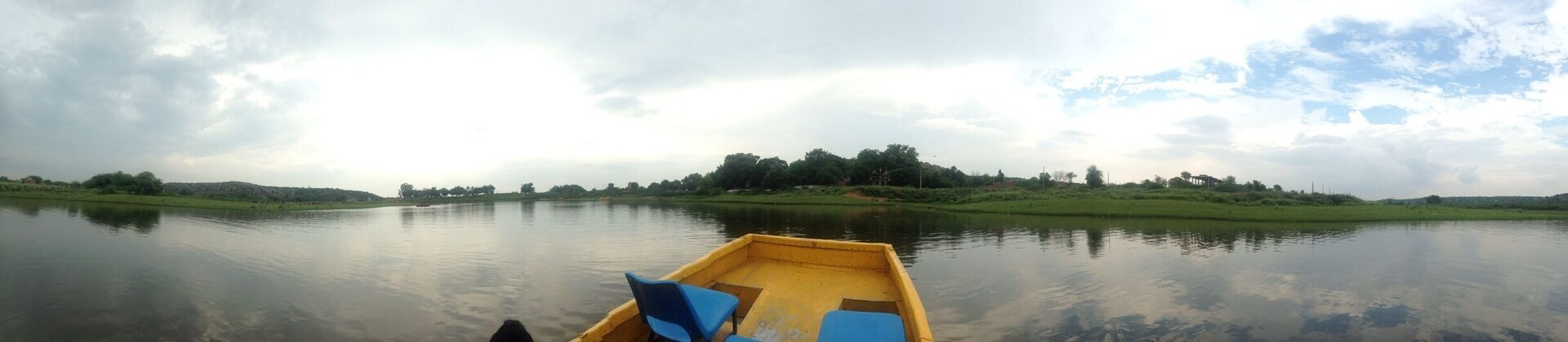 A peacefull place  gurgaon city outer ..
Near to Damdama lake there are two resorts, per day cost will be around 2k-4k depending as per your requirements.
Boating cost- 100-150rs for half hour ride same goes with camel ride too..
On the you can see village people, few small temple on the edge of the hill, cattles , huts..