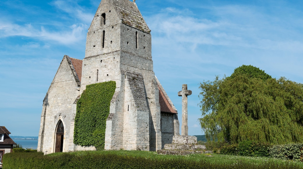 The medieval church, l' Eglise St. Martin de Cricqueboeuf, Calvados, Normandy, France