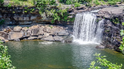 water flowing over Little River Falls in Little River Canyon National Preserve, Alabama, USA