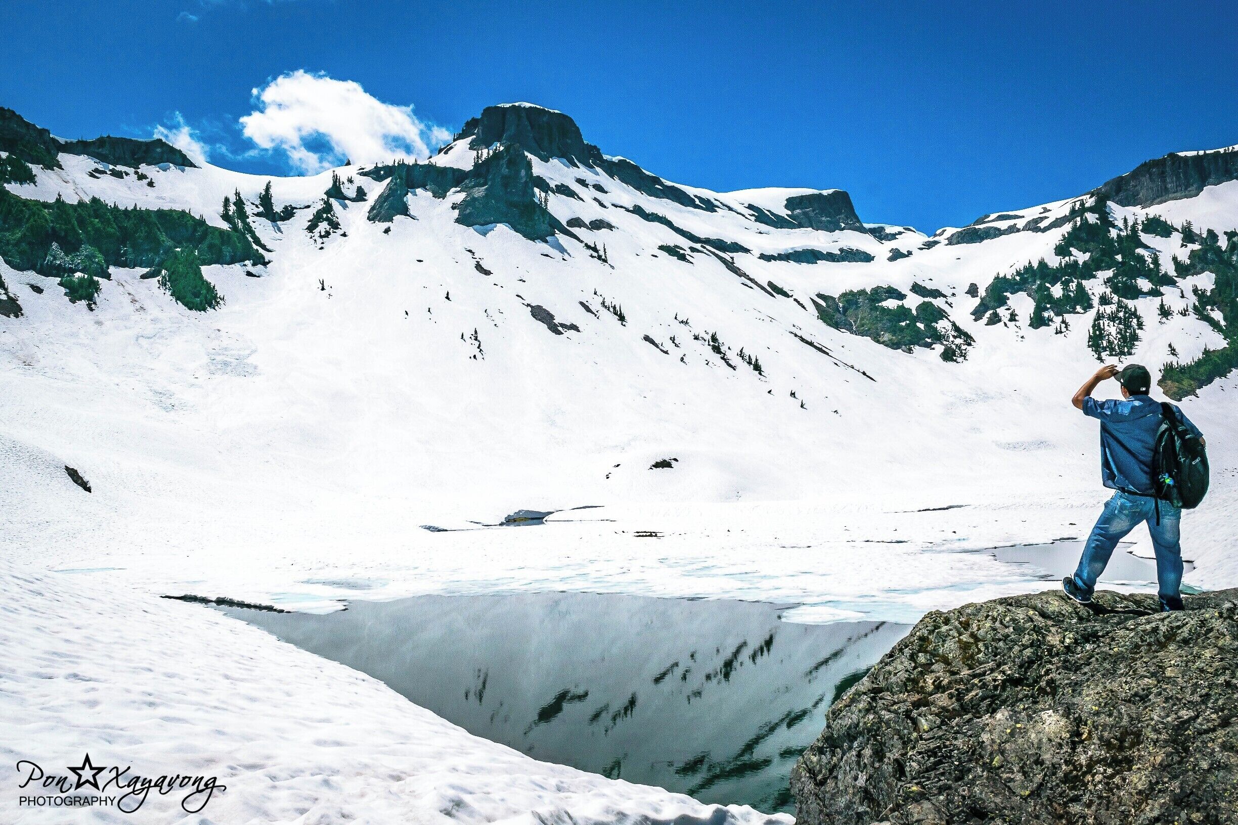 Beautiful view from the top of the Mt. Baker ski and visitor area