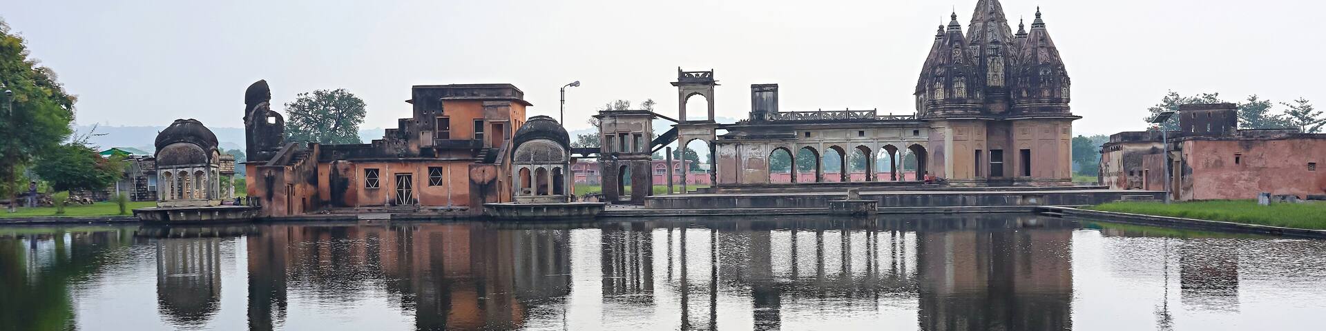 View of an ancient 12th-century Chandela dynasty temple dedicated to Lord Shiva, located in Ramnagar, Chitrakoot, Uttar Pradesh
