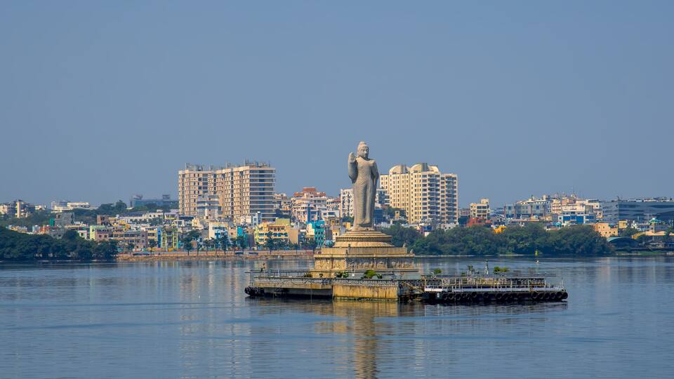 Buddha statue in Hyderabad, India, is the world's tallest monolith of Gautama Buddha erected in the middle of Hussain sagar lake.