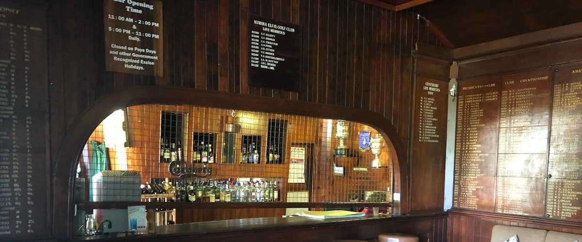 The gorgeous old school bar at the Nuwara Eliya golf course.
