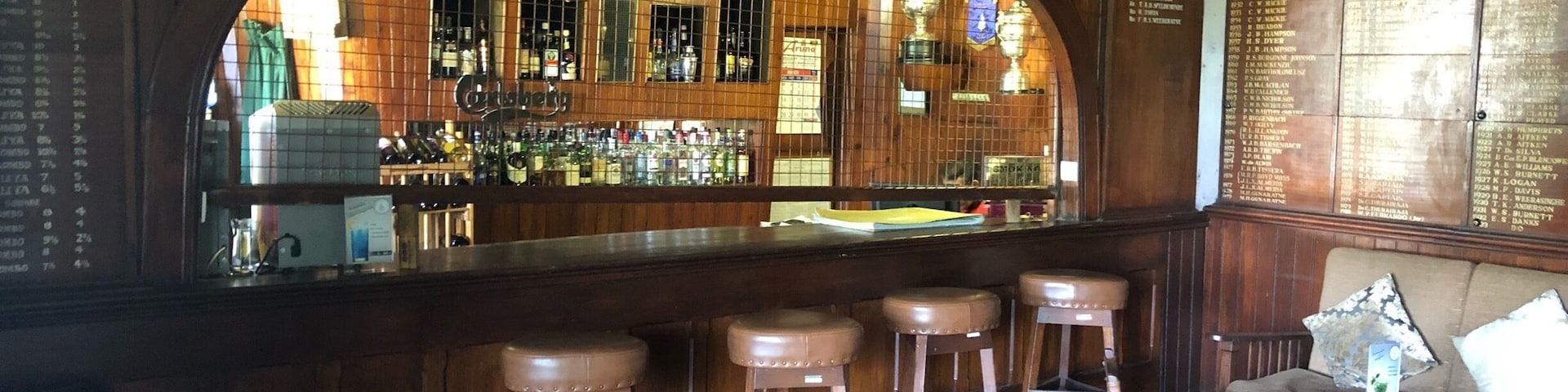 The gorgeous old school bar at the Nuwara Eliya golf course.