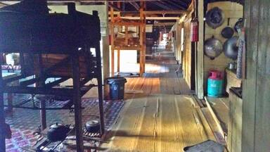 Borneo long house, Bario.