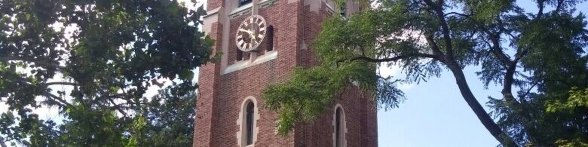 Built in 1928, the John W. Beaumont Memorial Tower houses the MSU carillon.
The carillon contains 49 bells and is capable of playing the full range of literature composed for the instrument.