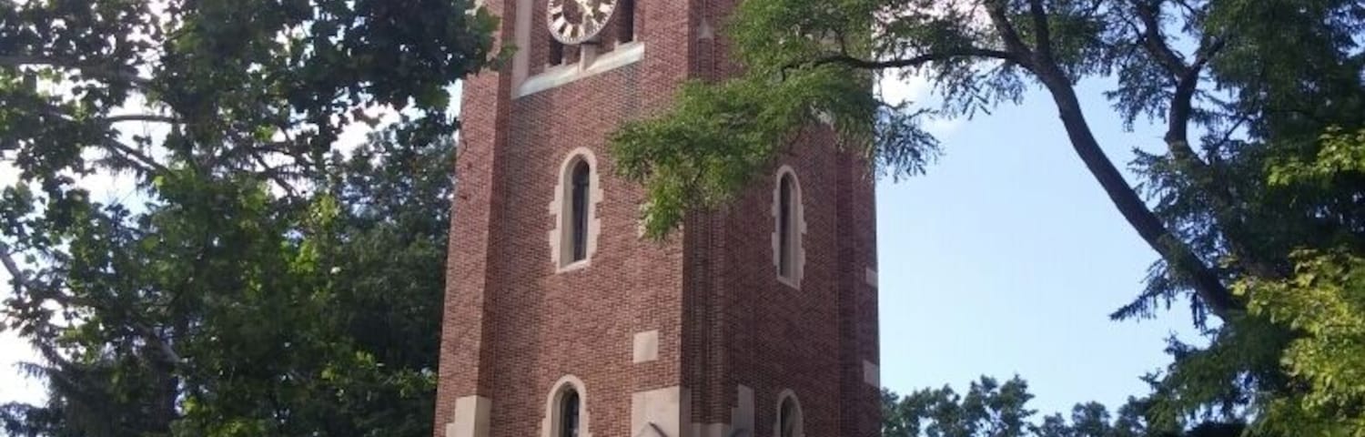 Built in 1928, the John W. Beaumont Memorial Tower houses the MSU carillon.
The carillon contains 49 bells and is capable of playing the full range of literature composed for the instrument.