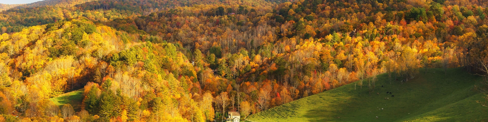 Back Country Road Farm near Valle Crucis in Autumn North Carolina