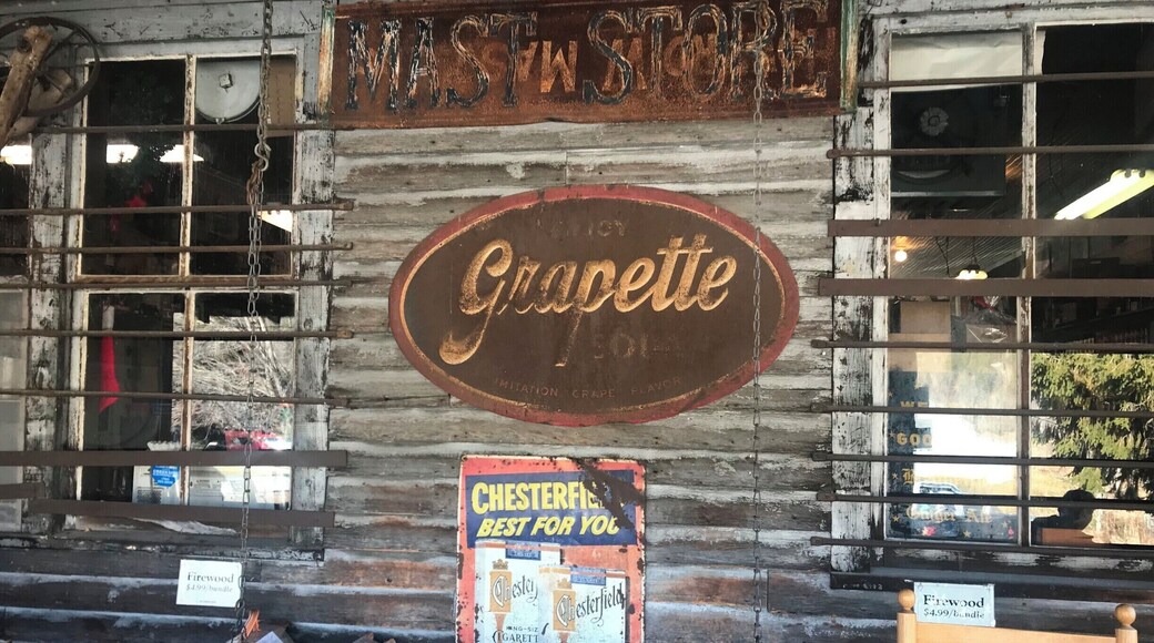 This photo was also at the General Mast store at Valle Crucis. However, this was a picture of the outside of the building. I thought it was unique because it shows a lot of character to the Appalachia region. The building is an old historic building itself and it shows. The wood of the building is very rustic showing the physical history, and then there’s also various historic signs too. These signs include old ads that were used back in the day, and they’re very rusted which means they’ve been on the building awhile. I think this picture is pretty cool because it shows how the region sticks to it’s past, and its past architecture is used as a memorable trait for the region.