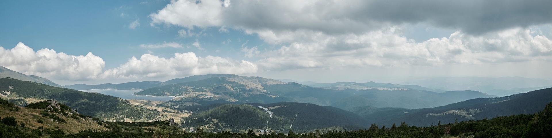 Velingrad, Panoramic view from Rila mountain to Belmeken dam