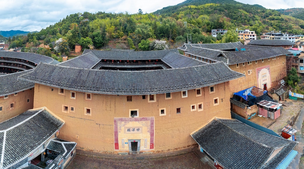 Yongding Scenic Spot of the Earthen Building in Fujian Province, China