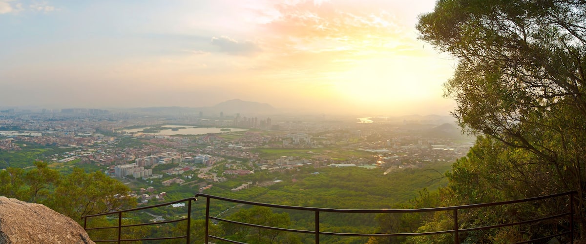 city view during sunset