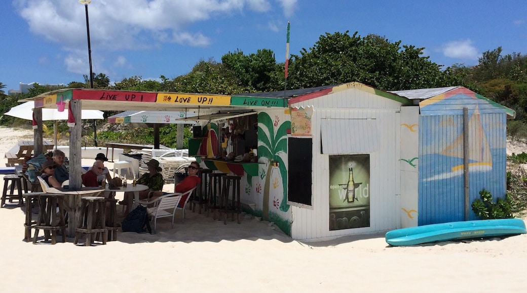 Good walk down the beach for great BBQ, exotic drinks and yes, really cold beer. Best host on the island!