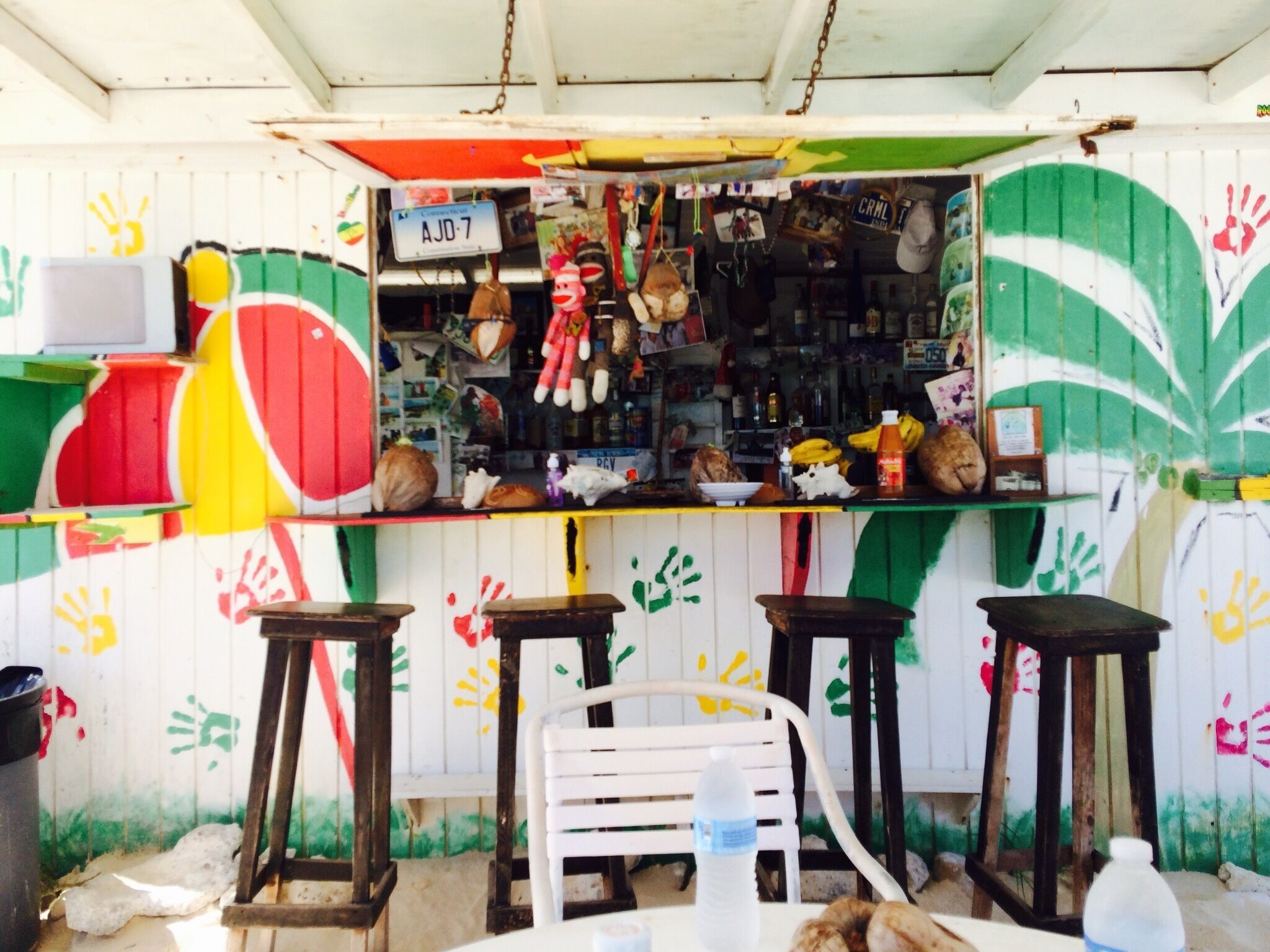 Off the beaten track on the beach in Anguilla. Here is their formal bar and dining room