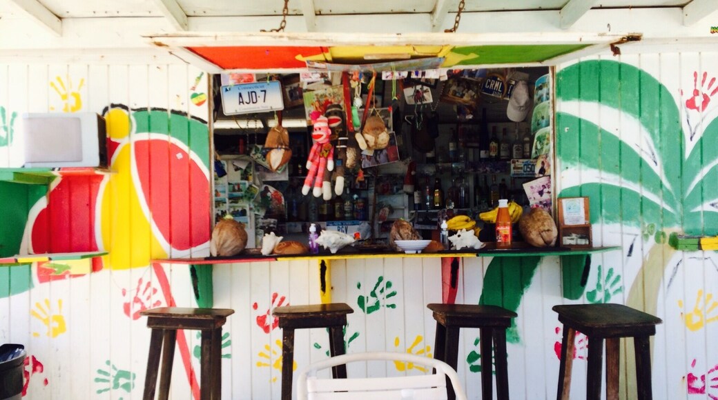 Off the beaten track on the beach in Anguilla. Here is their formal bar and dining room