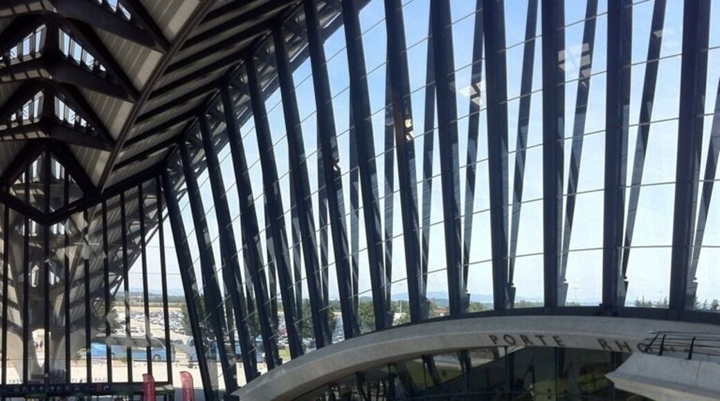 Awesome architecture of airport train station