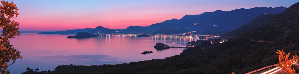 Coast Of Montenegro By Night
