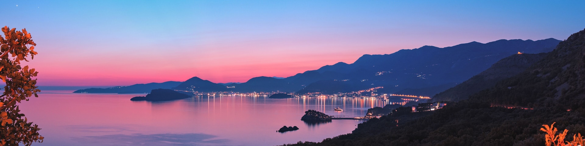 Coast Of Montenegro By Night