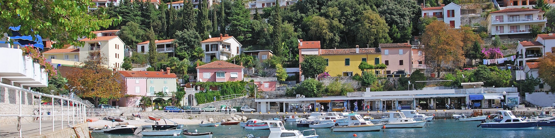 the Village of Rabac in Istria,Croatia