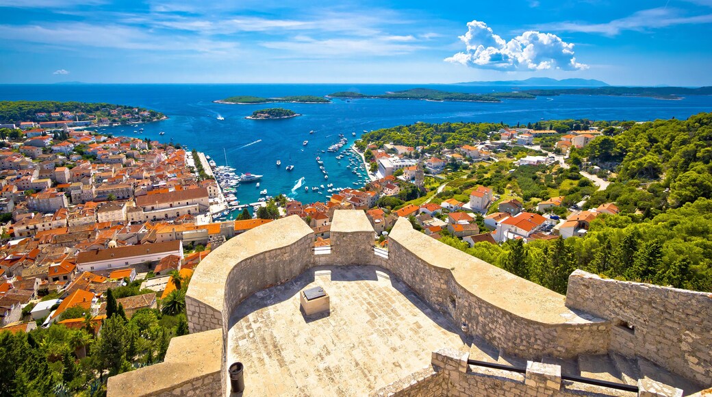 Island of Hvar and Paklinski islands panoramic aerial view from hill, Dalmatia, Croatia, Shutterstock ID 532114321, SF SSA Case with Manager Approval: Case 07151371, Job: Prepay credit, Client/License