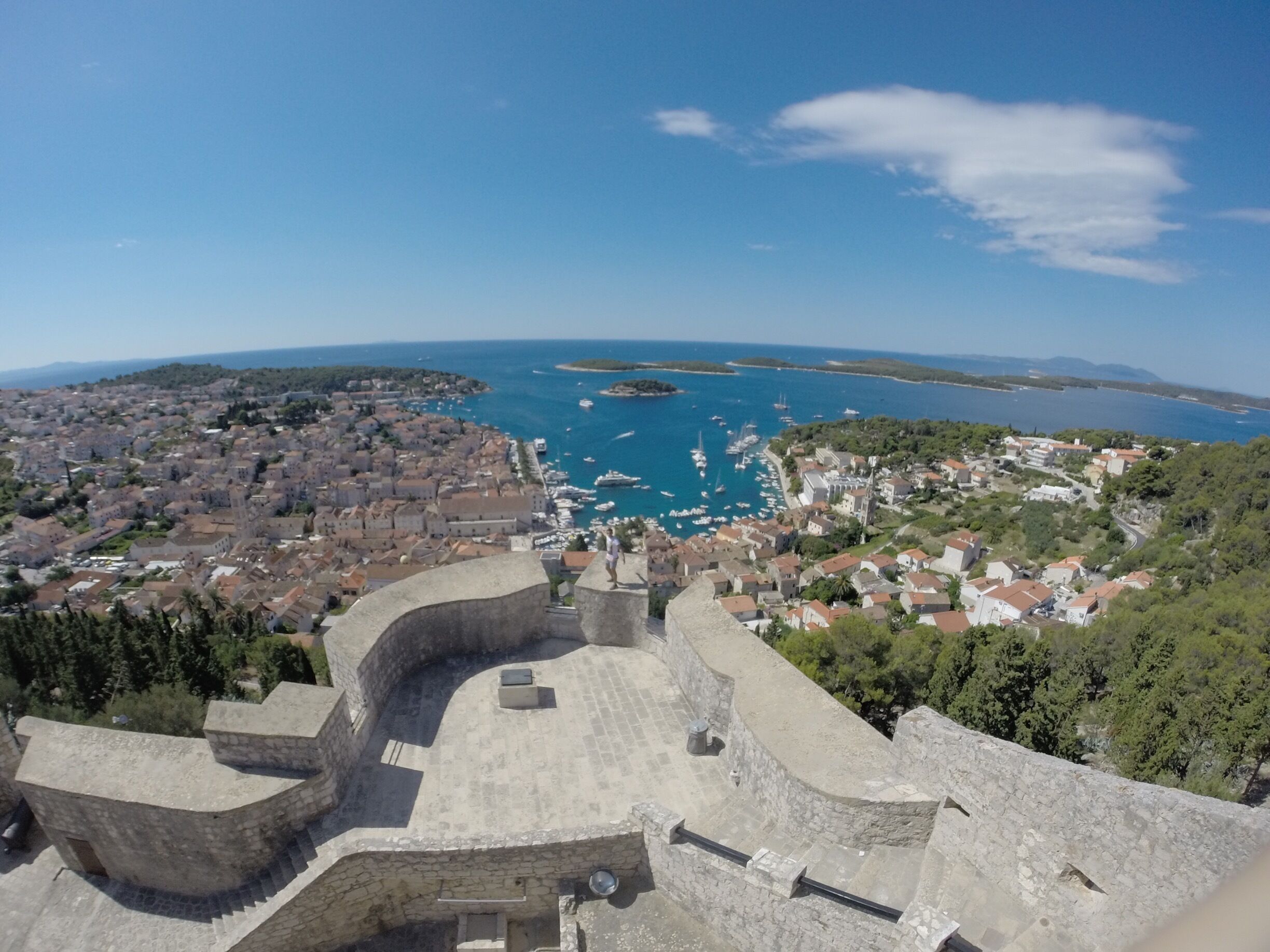 View of Hvar town and port from the top of the castle! 

