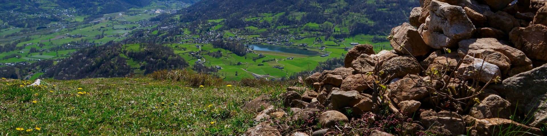 view of Valley of Argeles-Gazost, Pyrenees, France