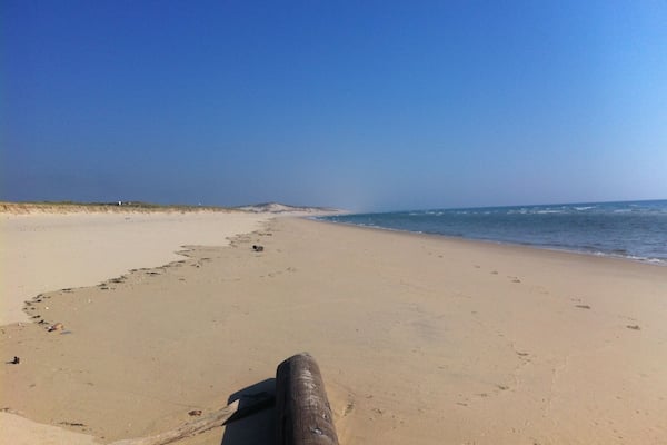 On the beach, down from La Salie