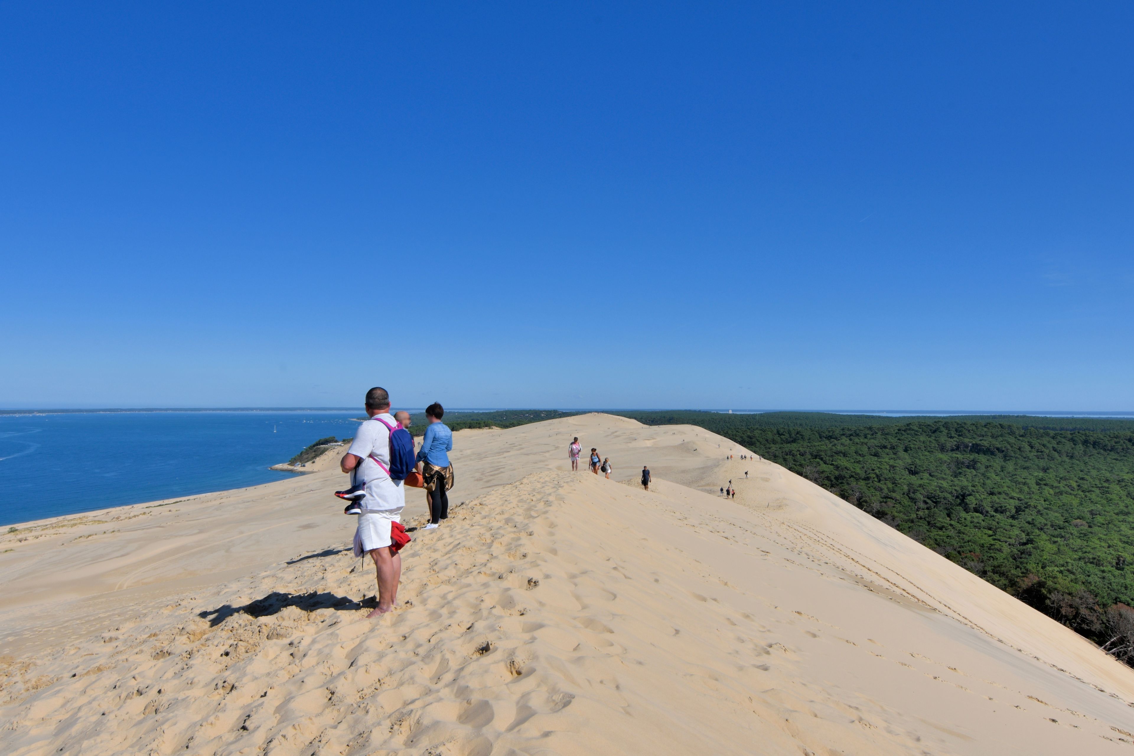 People at the dune du Pilat in Gironde. France