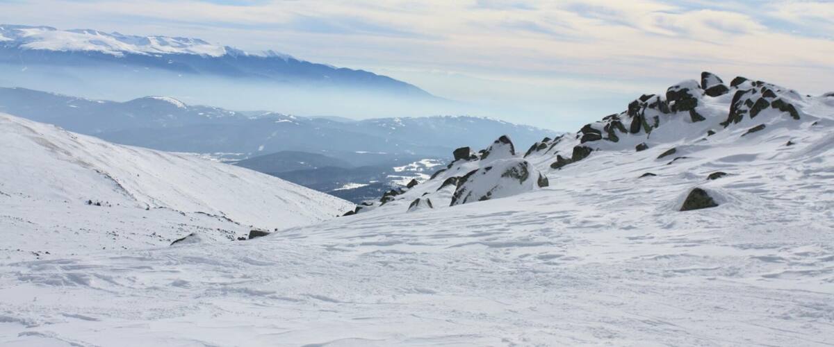 The picture is taken from the peak of Vitosha mountain(Cherni vrah, 2290m).